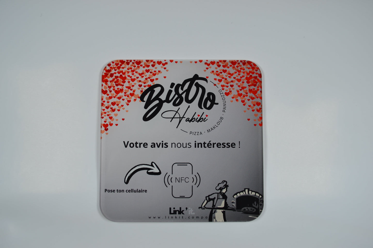 Plaque NFC personnalisée Link'it